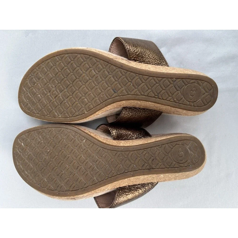 UGG Sandles - Cork Wedge Bronze Size 8